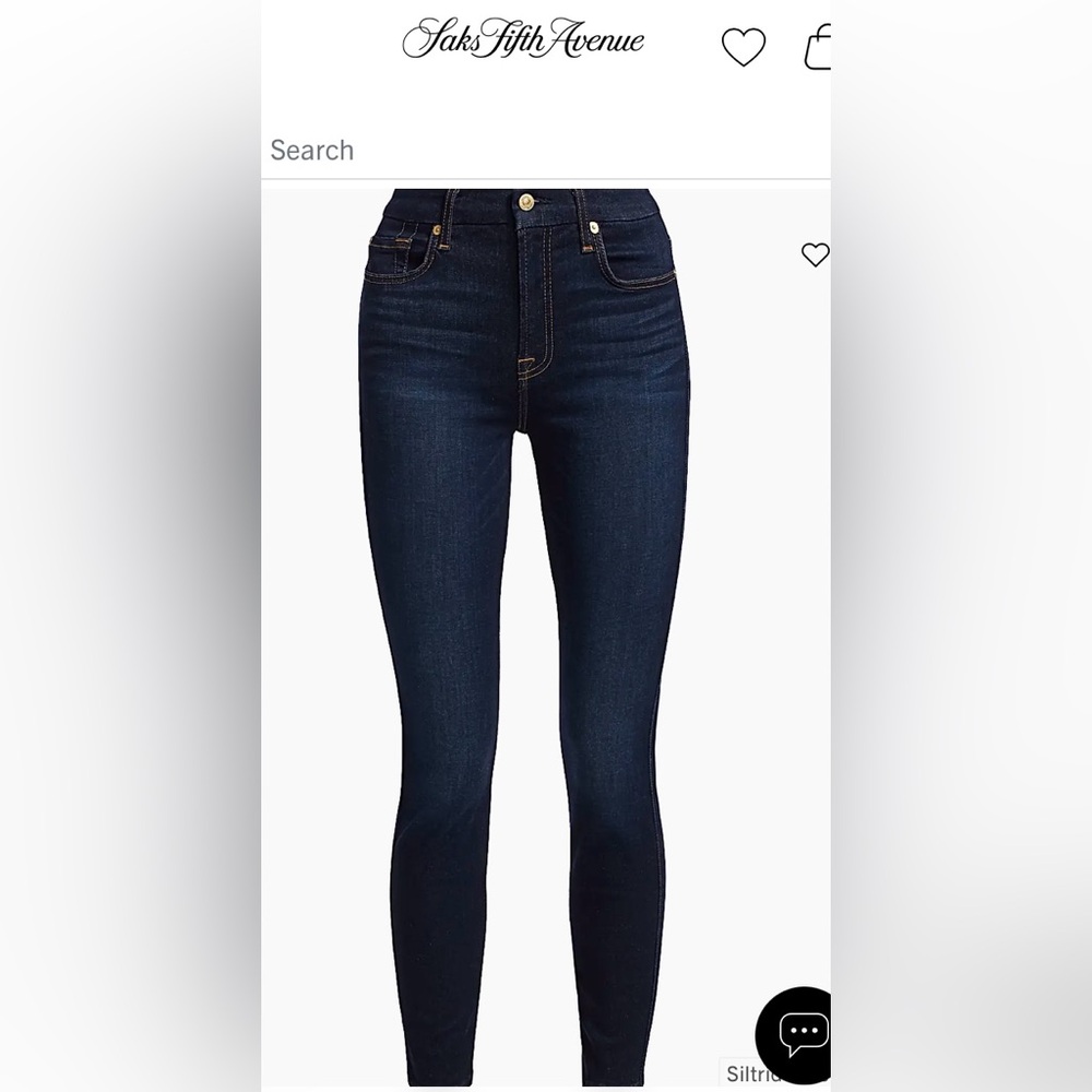 7 For All Mankind Women's Deep Indigo Skinny Jeans